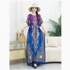 Summer vacation bohemian beach skirt exotic loose sunscreen dress smock