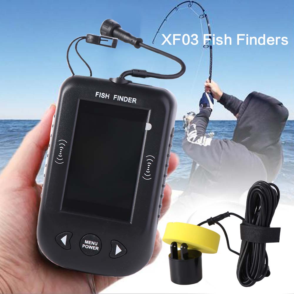 LCD Display Portable Sonar Finders 45 Degrees Sonar Fish Finder XF03 Fish Finders Fishing Lure