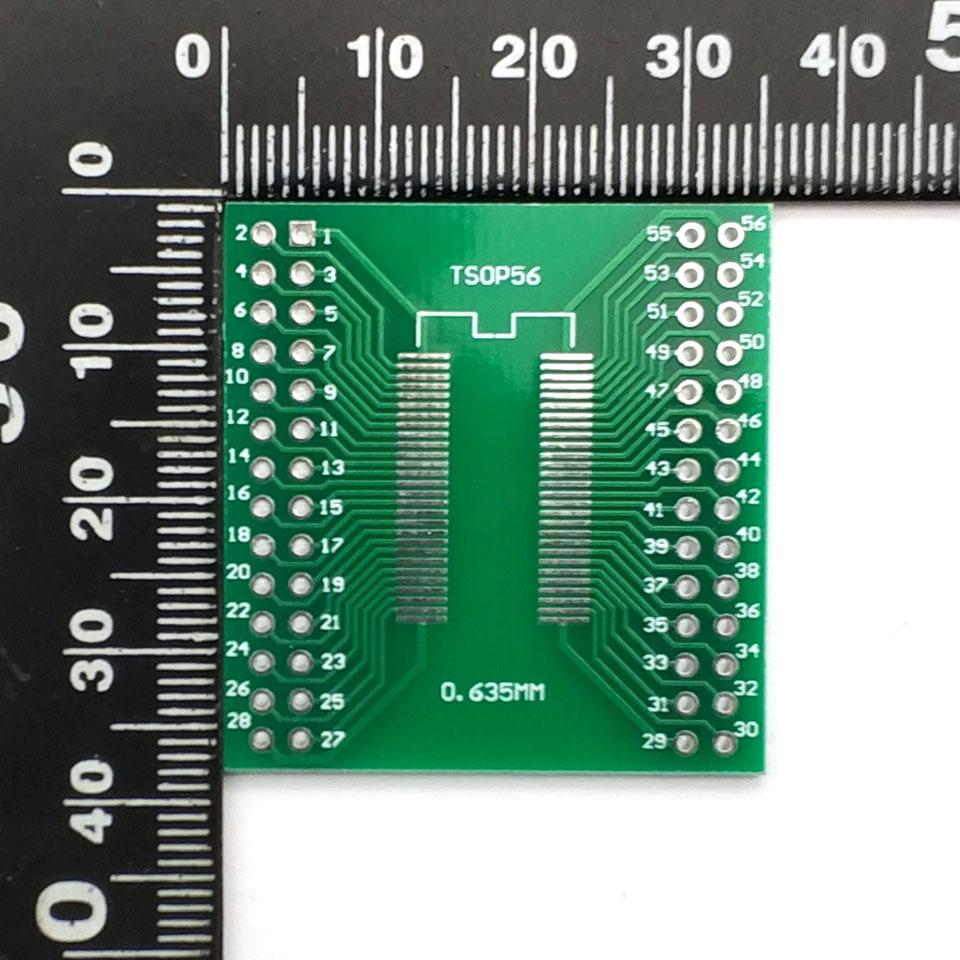 TSOPII TSSOP56 SOP56 Переходная плата Шаг 0,635 мм / 0,8 мм Адаптерная плата SDRAM