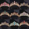 Baroque Vintage Princess Queen Bridal Crown Headwear Crystal Tiara For Women Wedding Crown Hair Dress Accessories Jewelry Crown