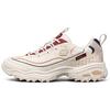 Skechers D Lites Low Top Running Shoes Beige/Red 666169-WHT
