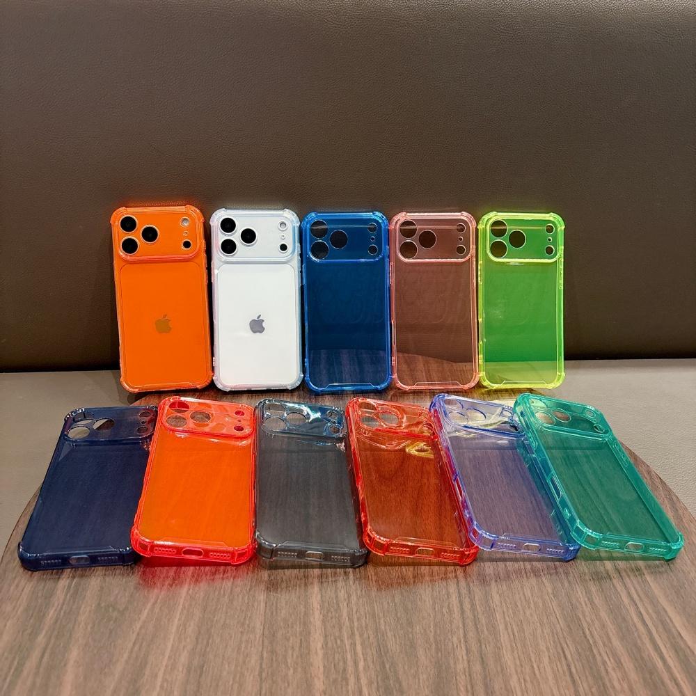 Shockproof Neon Soft TPU Clear Case For iPhone 17 Pro Max 16 15 14 13 12 11 XR XS X 7 8 Plus Camera Protection Silicone Cover