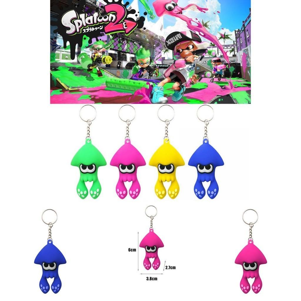 Splatoon 3 Брелок-игрушка Кальмар Высококачественный ПВХ Подвеска на сумку для детей Рождественские подарки