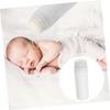 2-Piece Generic Powder Puff Box, Travel-Size Baby Powder Container, Secret Tin, Clean, Portable Powder Puff Bottle, White Plastic, for Powder Storage