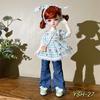 Одежда для наряда кук BJD с 6 точками, 30 см, модные тренды, джинсы плюс цветочные топы, милая и универсальная