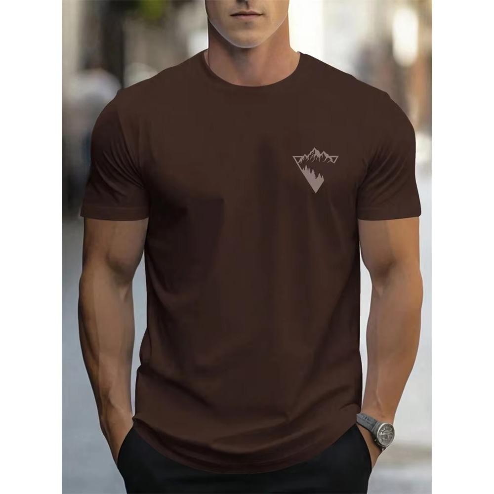 Christianity Cross Print Men's Fashion T-shirt Summer Daily Casual Mens Short-sleeved Top Outdoor Street Men's Religious T-shirt