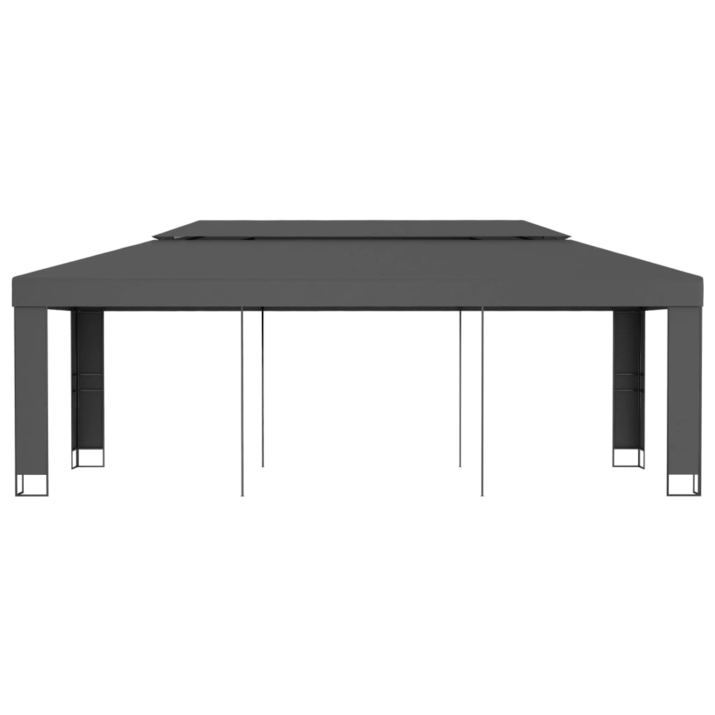 Gazebo with Double Roof 3 x 6 m Anthracite