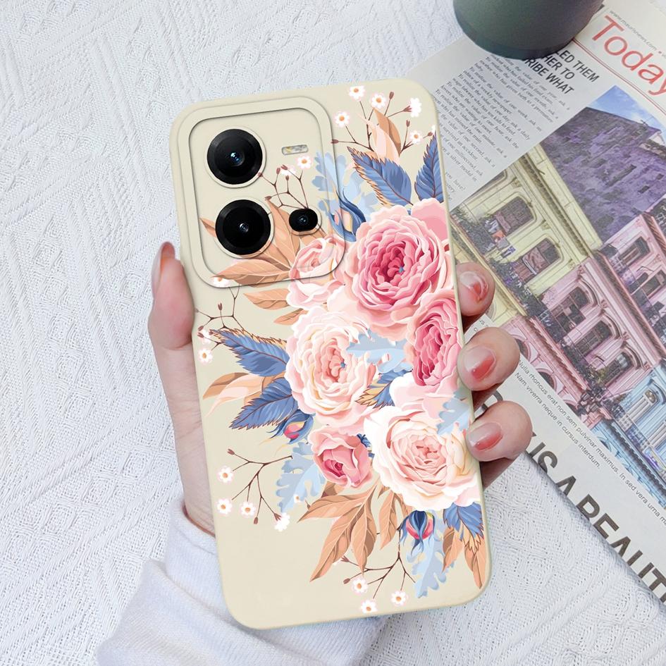 Чехол для телефона Vivo V9 V19 Neo V20SE V21E V23E V25E V27 Pro Z1 Z3 Z5X, модный защитный мягкий силиконовый чехол с цветком авокадо для Vivo, чехол для телефона, бампер