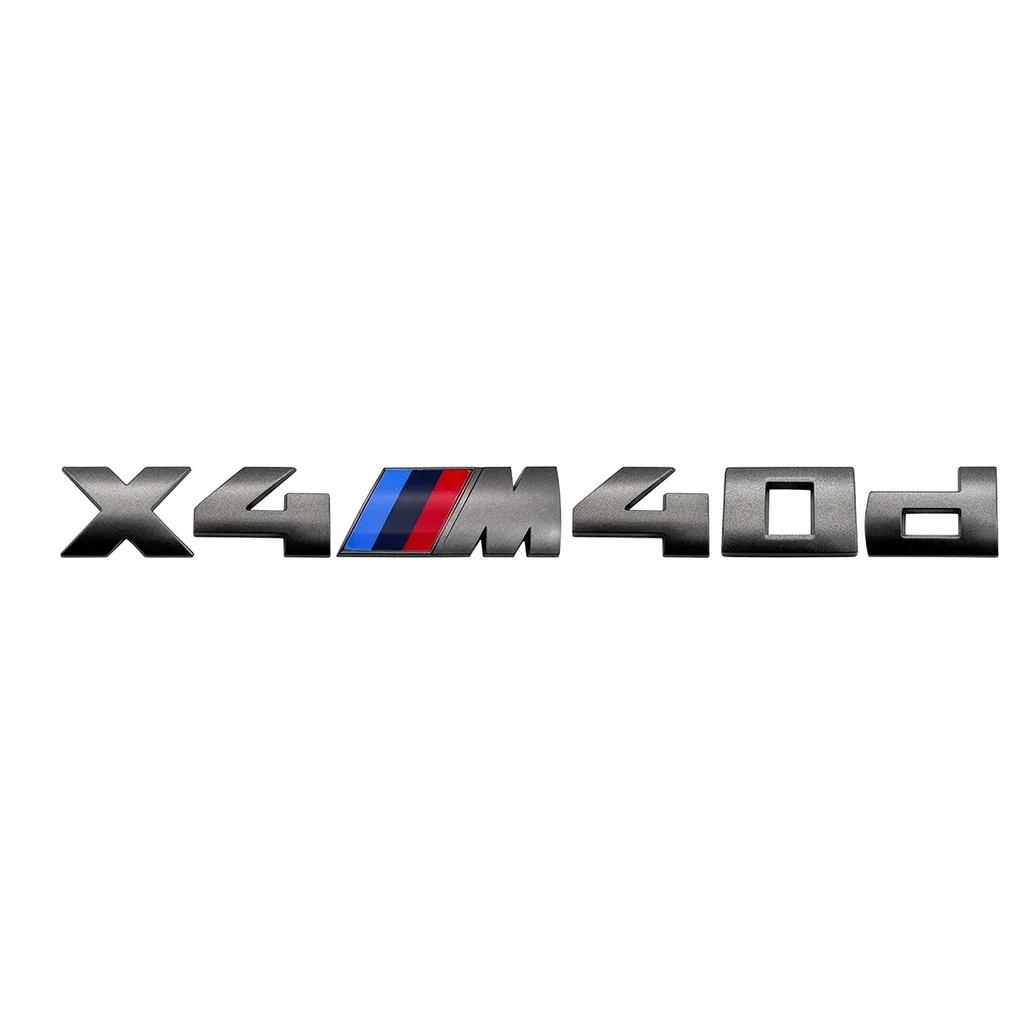 Серый значок для BMW X3M X4M X5M X6M X7 M Power Значки Шильдик Логотип 40i 40d 50i 50d 60d 60i ABS Задний логотип Автоаксессуары