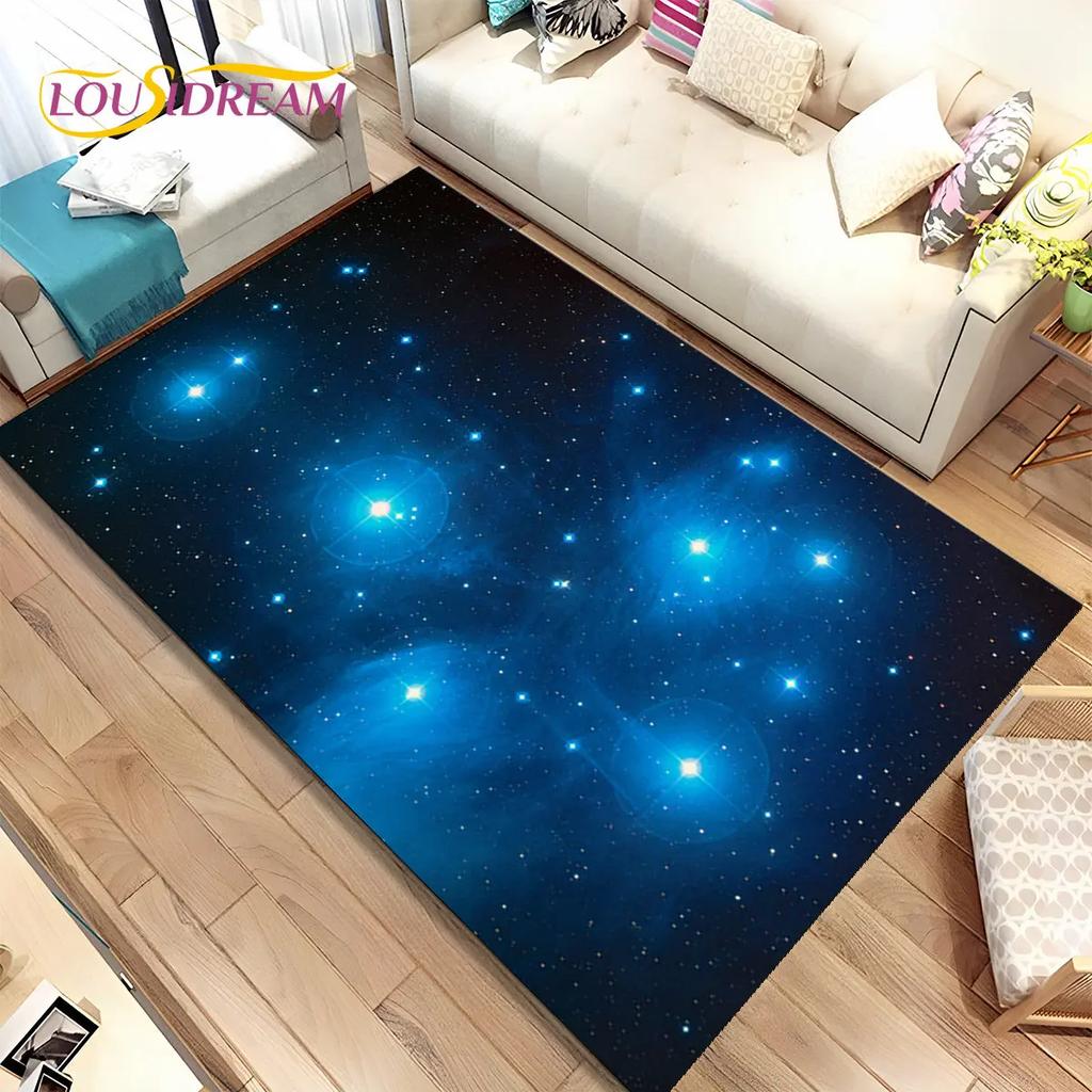 Коврик Galaxy Universe Space Stars, ковер для дома, гостиной, спальни, дивана, коврик для двери, детский нескользящий напольный коврик HD