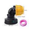 IBC Tank Adapter S60 x 20mm/25mm/32mm PE/PVC Pipe Connector Elbow & Tee Fittings For Garden Farm Irrigation Joints