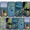 Чехол для iPhone 15 14 Xiaomi Redmi Note 13 12 11 Pro Max X 8 7 9 XR Samsung Galaxy S24 S23 OPPO A15 Huawei Art Claude Monet Waterlily Cat Phone Case