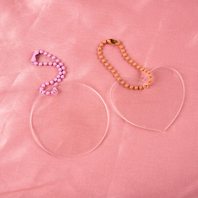 10 шт. прозрачные акриловые заготовки диски DIY брелки прозрачные акриловые аксессуары