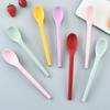 Soup Spoon Bent Head Long Handle Silicone Multi-purpose Portable Dessert Ice Cream Scoop Daily Use