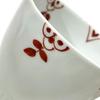Arita ware teacup, hand-painted, Koyo kiln, small flower design, red, Shinogi teacup