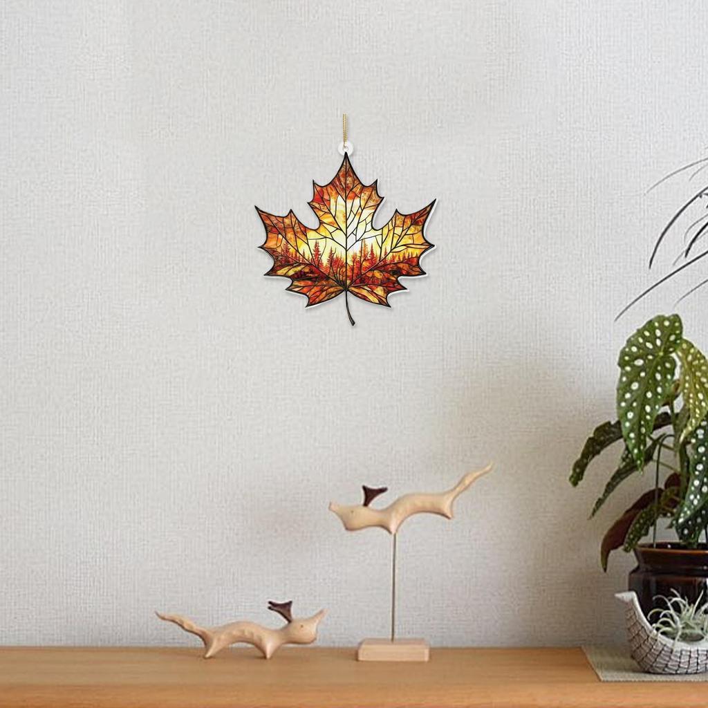 Осенние украшения для деревьев и ornaments Ловец солнца Листья Ловец солнца Листья Ornaments Для вечеринки на День благодарения Дома Сада В помещении