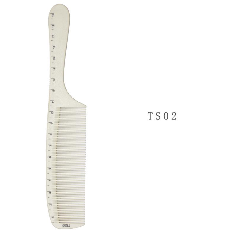 Anti-Static Haircut Comb with Laser Engraved Ruler for Men and Women - Flat Head & Pointed Tail