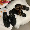 Fashion Fashion Round Toe Ladies Flats Slippers New In Summer Beach Slides Sandals Women Flats Slippers Shoes Female Flip Flops
