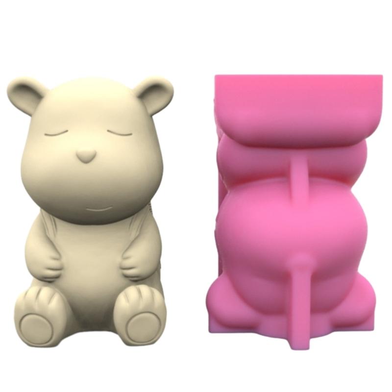 Silicone Mold Bear Backpack Pen Holder Mould Epoxy Resin Moulds Pen Container Making Molds for Enthusiasts