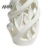 Desktop Ornament for Study Room 3D Printed White Hollow Vase, Modern Abstract Art Flower Pot Unique Housewarming Gifts New Home Living Bedroom,