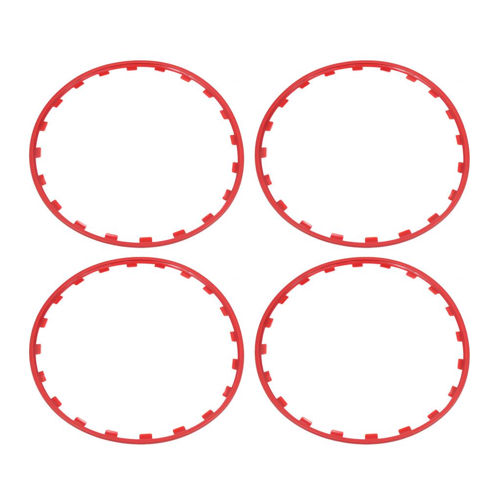 4 шт. 20-дюймовое защитное кольцо для колесного диска, отделка краев колеса, аксессуары для украшения шин, замена для Tesla Model Y, красный