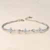 Shiny Female Crystal Bracelets for Women Jewelry Trendy 925 Silver Girls Bracelets Accessories Lady Valentine's Gift
