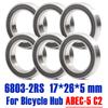 Подшипник 6803-2RS 17*26*5 мм ( 6 шт ) Подшипники ABEC-5 17 24 5 6803RS Для Велосипедной Втулки Передней Задней Втулки Колеса