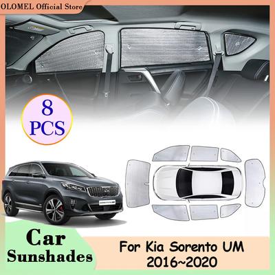 Солнцезащитные шторки для автомобиля Kia Sorento UM Sport SWB L LX EX 2016~2020, козырек на заднее лобовое стекло, полное покрытие, шторки на боковые окна, аксессуары