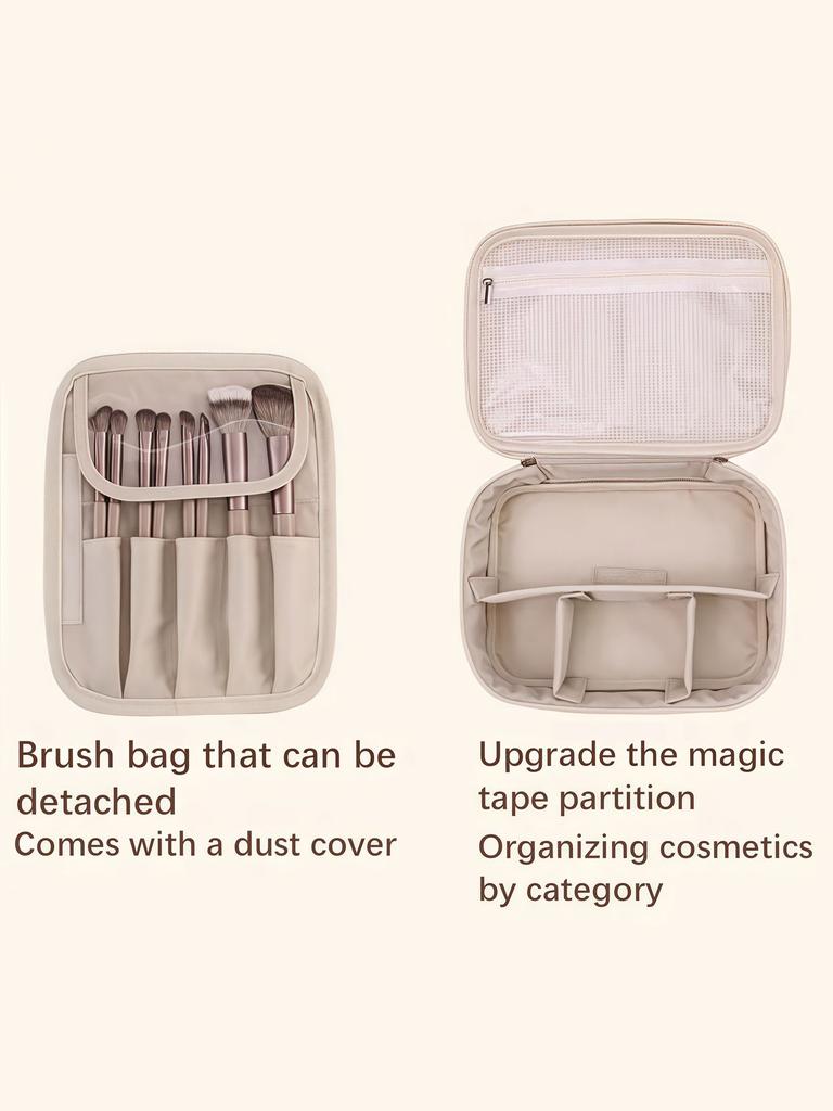 1 шт. Новая сумка для хранения косметики с бесплатным разделением для осени и зимы, большая вместимость, ощущение высокого класса, портативный дорожный косметический кейс