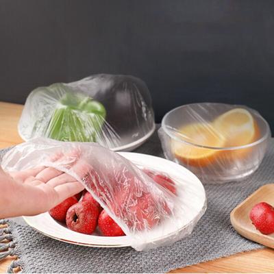 100 шт. одноразовая крышка для пищевых продуктов, прозрачная пластиковая упаковка, эластичные крышки для пищевых продуктов, крышка для чаши для консервирования, пыленепроницаемые пакеты для морозильной камеры