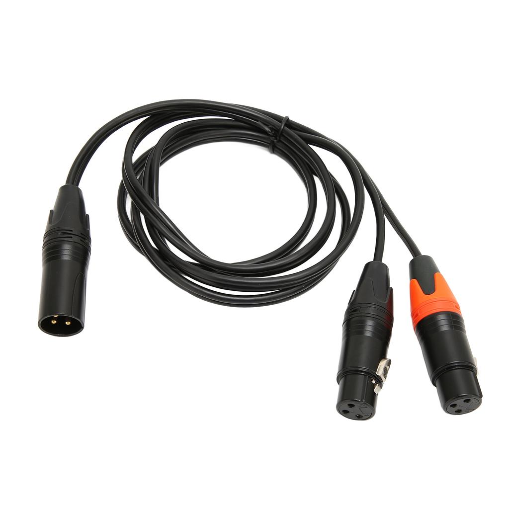XLR Male To Dual XLR Female Cable Y Type Splitter Microphone Cable for Mixer Equalizer Electronic