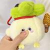 With Voice Stuffed Cabbage Chicken Keychain Cartoon Chicken Plush Keychain  Car Key Accessories