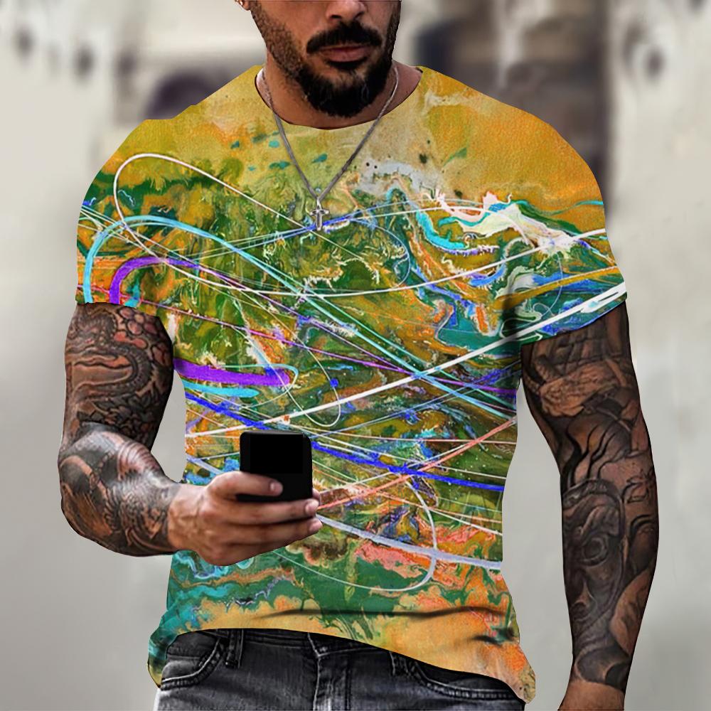 Летняя мужская футболка с племенным принтом, винтажные топы с круглым вырезом, праздничная рубашка Harajuku с коротким рукавом, повседневная мужская одежда больших размеров