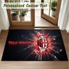 Crystal Velvet Square Rug Custom NameAC Milan Pattern Non Slip Home Floor Decor Rug