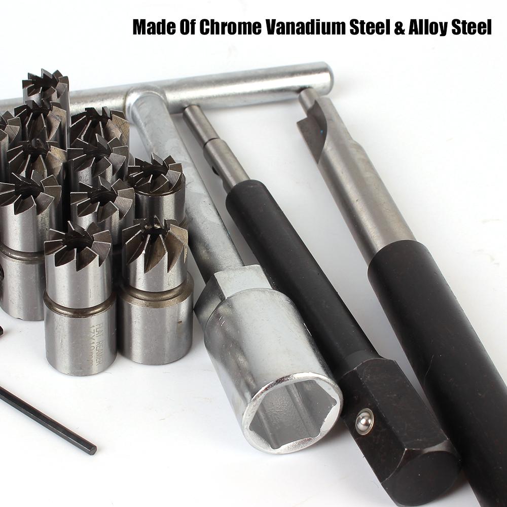 Auto Repair Tools Carbon Remover Diesel Injector Seat Cutter Set 6/8/11/17 Pcs/set Car Accessories Cleaner Tool