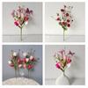 Valentine's Day Artificial Flower Faux Silk Tulip Stem with Pink White Red Heart Berries for Vase Centerpiece Wedding Home Decor