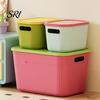 Balcony Gardening Supplies Container Storage Box with Handle And Lid Organizer Space Office Saving Stackable for Kitchen Bedroom Dormitory