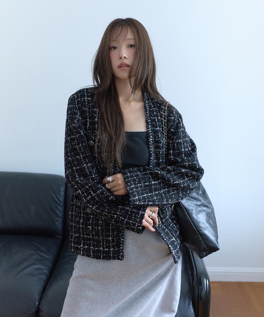 RAFFINE ATELIER Maison Tweed Jacket Black