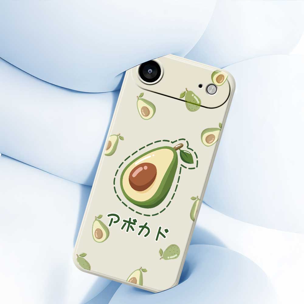 For iPhone 17 Air Case Avocados Pattern Printing Straight Edge TPU Phone Back Cover