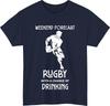 Weekend Forecast Rugby Sports TShirt Funny Drinking Player Sarcastic Tee