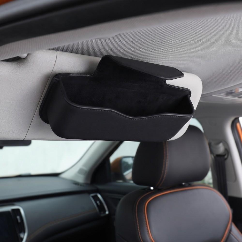 Magnetic Car Glasses Case Wear-Resistant Sunglasses Clip Car Organizer