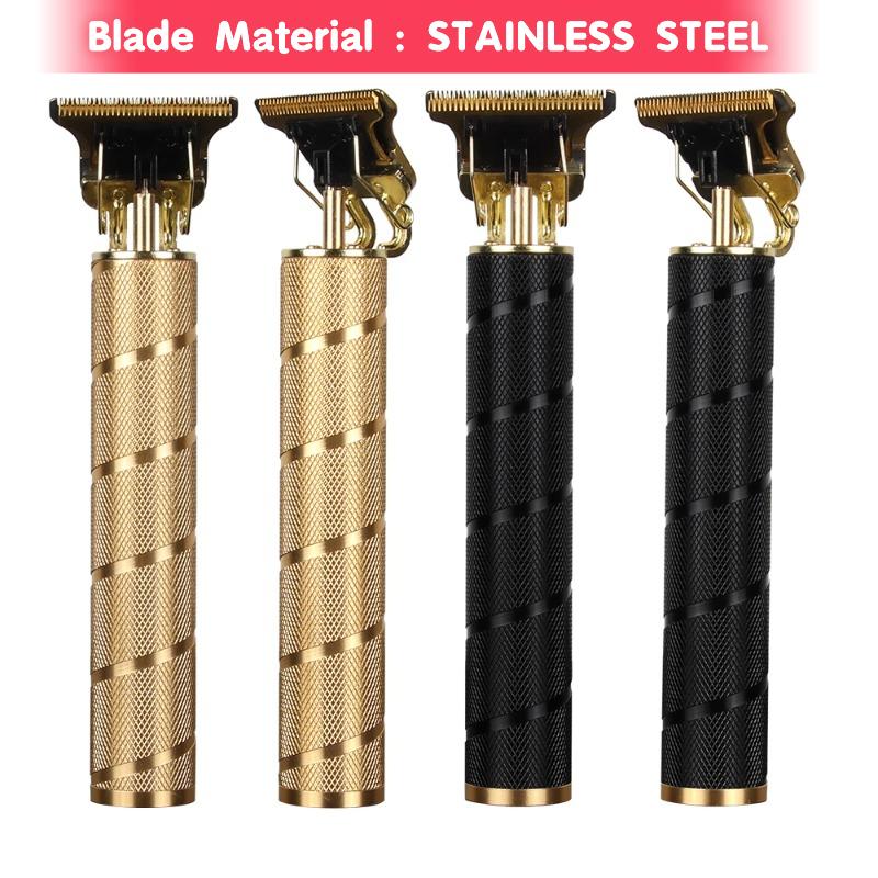 НЕРЖАВЕЮЩАЯ СТАЛЬ Спиральная металлическая винтажная электрическая машинка для стрижки волос T9 Профессиональная электробритва Перезаряжаемый парикмахерский триммер