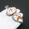 Драгоценный камень дикой лошади из яшмы, подвеска из стерлингового серебра 925 пробы ручной работы, натуральный антикварный кулон из яшмы из дикой лошади, двойной кулон из драгоценного камня дикой лошади для подарков