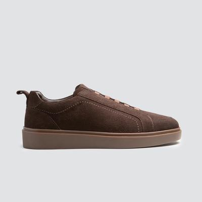 Men’s Genuine Suede Sneakers – Leather Lining – Cushioned Latex Insole – Durable Rubber Sole – Handmade Casual Shoes