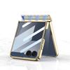 Чехол для мобильного телефона Samsung Z Flip7 Магнитный складной чехол-шарнир Пленка Встроенный гальванизированный ПК Кожаный защитный чехол