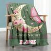 Beautiful Moon Personalized Text Blanket Throw Customizable Blanket Soft Warm Cozy Throw For Office Bed Office Chair Home Decor All-Season Use