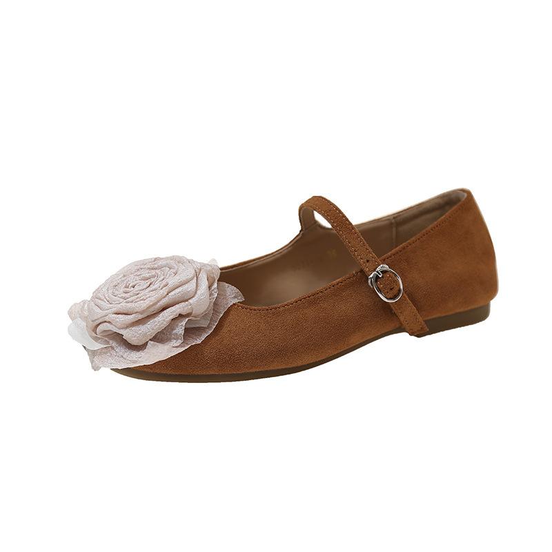 Вечерние туфли Xiaoxiangfeng на плоской подошве, туфли в стиле фей, осенние нежные цветы, новые китайские полуоблегающие женские туфли Mary Jane