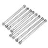 8PCS Metal Full Car Tie Rod Tie Lever Link Pull Rod for MN86 Series Model Upgrade RC CarSilver