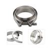 Broyear NEW 2" 2.5" 3" 3.5"  51mm 57mm 63mm 76mm Self Aligning Male/Female V-Band Vband Clamp CNC Stainless Steel Flange Kit