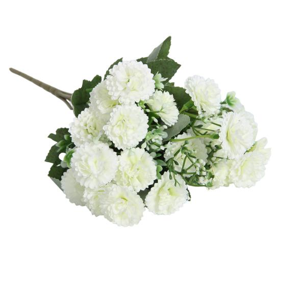 Искусственная гвоздика 20 головок, реалистичные искусственные шелковые цветы, свадебная вечеринка, домашний офис, центральный элемент стола, искусственные цветочные растения, украшение ветки